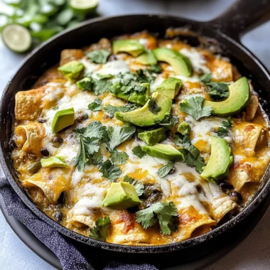 Green Chile Chicken Enchilada Skillet