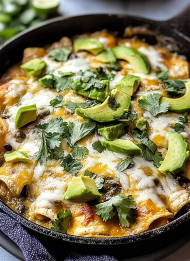 Green Chile Chicken Enchilada Skillet