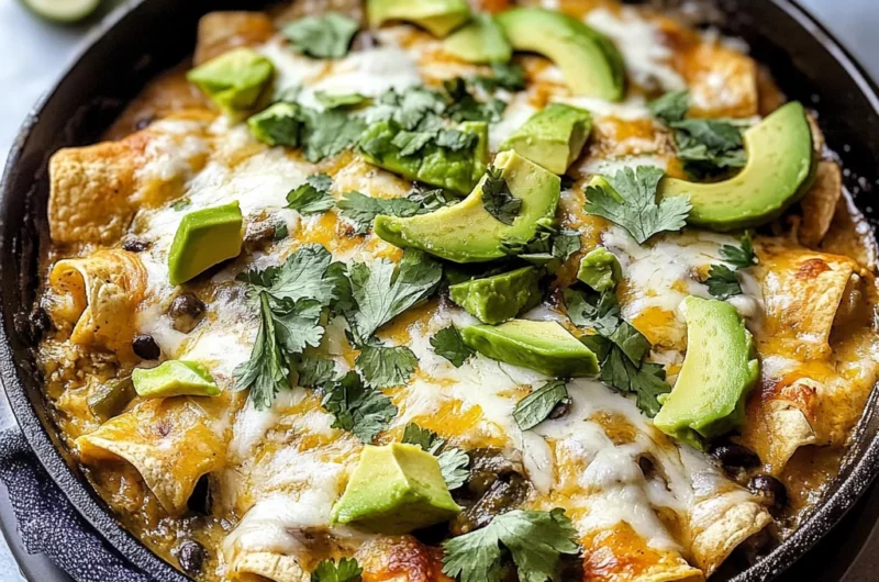 Green Chile Chicken Enchilada Skillet