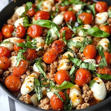 Ground Chicken Caprese