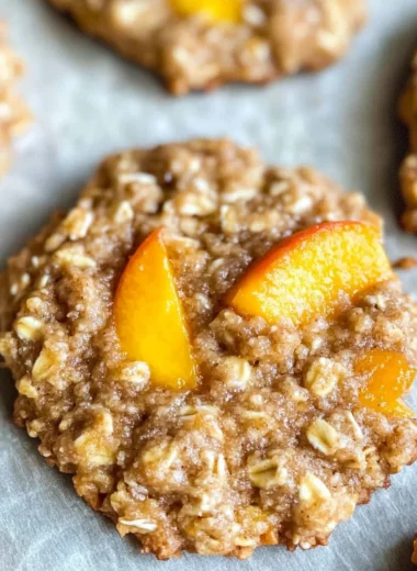Healthy Peach Oatmeal Breakfast Cookies