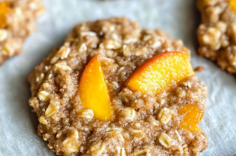 Healthy Peach Oatmeal Breakfast Cookies