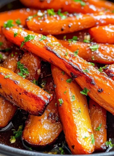 Honey Garlic Butter Roasted Carrots