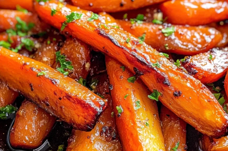 Honey Garlic Butter Roasted Carrots