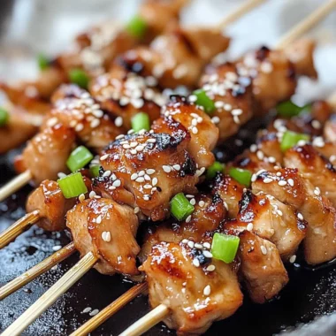 Honey Sesame Chicken Skewers