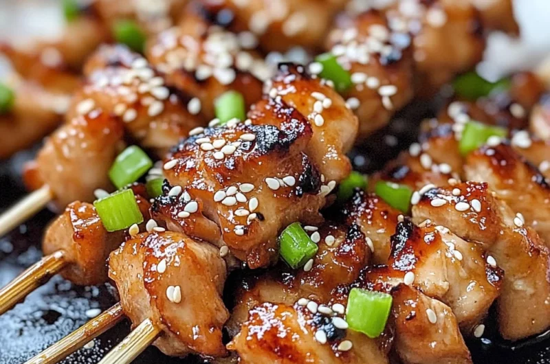 Honey Sesame Chicken Skewers
