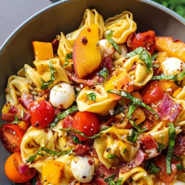 Hot Honey Tortellini Pasta Salad