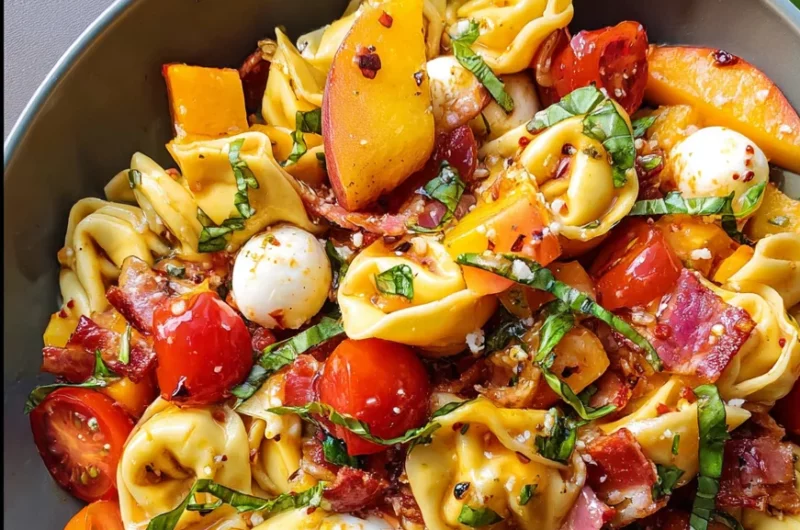 Hot Honey Tortellini Pasta Salad