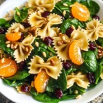 Mandarin Pasta Spinach Salad with Teriyaki Dressing
