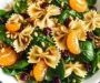 Mandarin Pasta Spinach Salad with Teriyaki Dressing