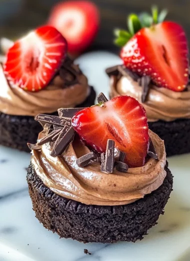 No Bake Mini Chocolate Cheesecakes