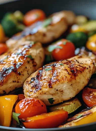 One Pan Balsamic Chicken and Veggies