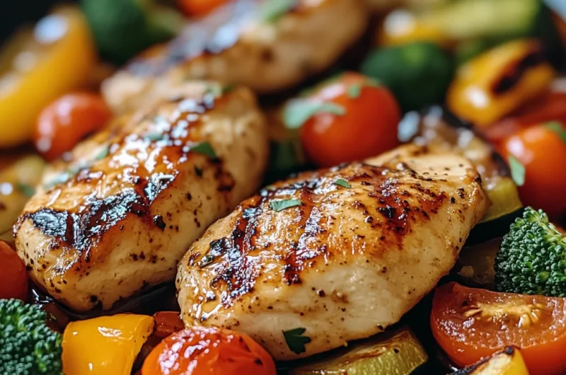 One Pan Balsamic Chicken and Veggies