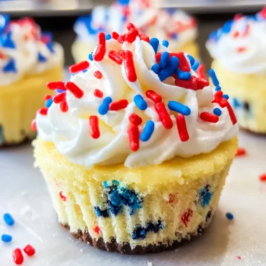Patriotic Mini Cheesecakes