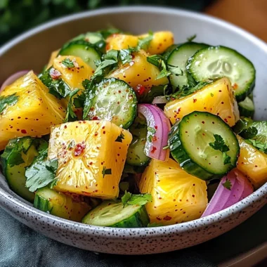 Pineapple Cucumber Salad with Chili-Lime Dressing