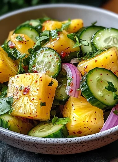 Pineapple Cucumber Salad with Chili-Lime Dressing