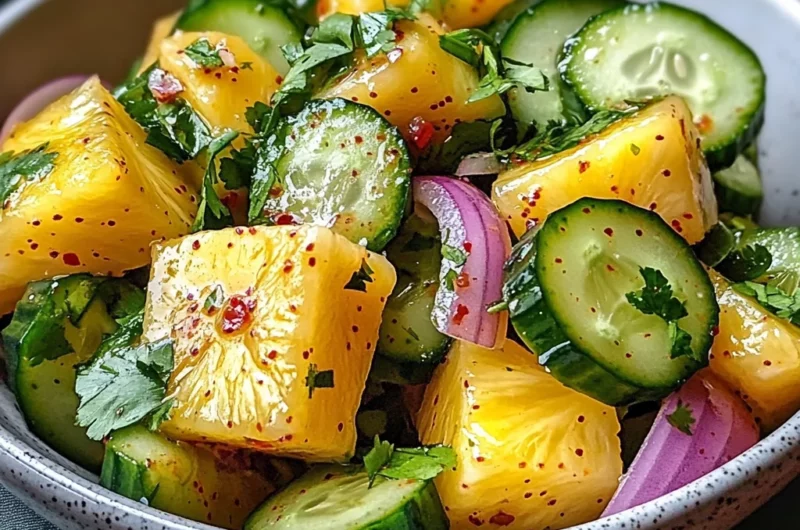 Pineapple Cucumber Salad with Chili-Lime Dressing