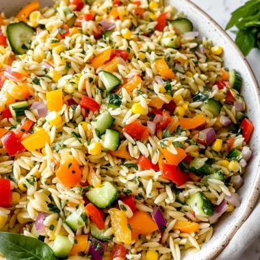 Rainbow Orzo Salad