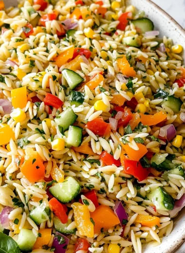Rainbow Orzo Salad