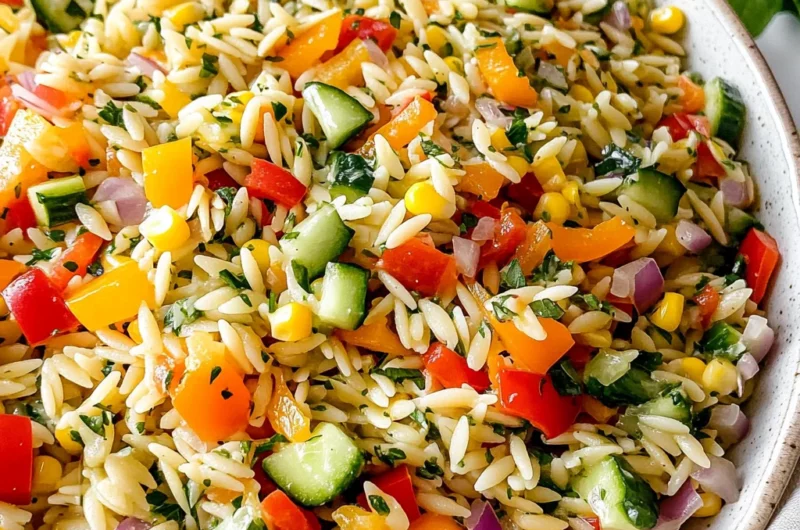 Rainbow Orzo Salad