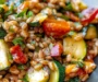 Red Pepper Zucchini Farro Salad