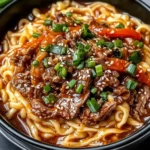 Spicy Korean Gochujang Beef Noodles