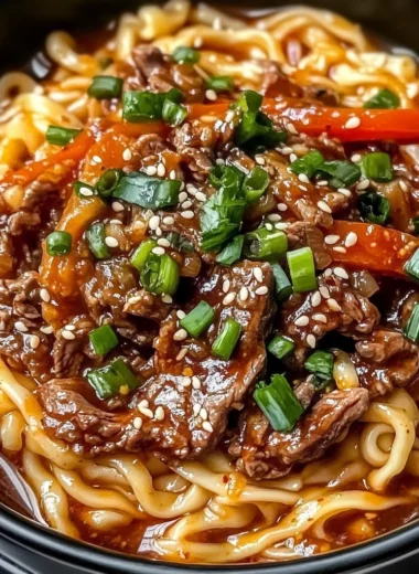 Spicy Korean Gochujang Beef Noodles