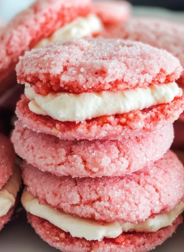Strawberry Cake Mix Cookies with Almond Buttercream