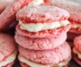 Strawberry Cake Mix Cookies with Almond Buttercream