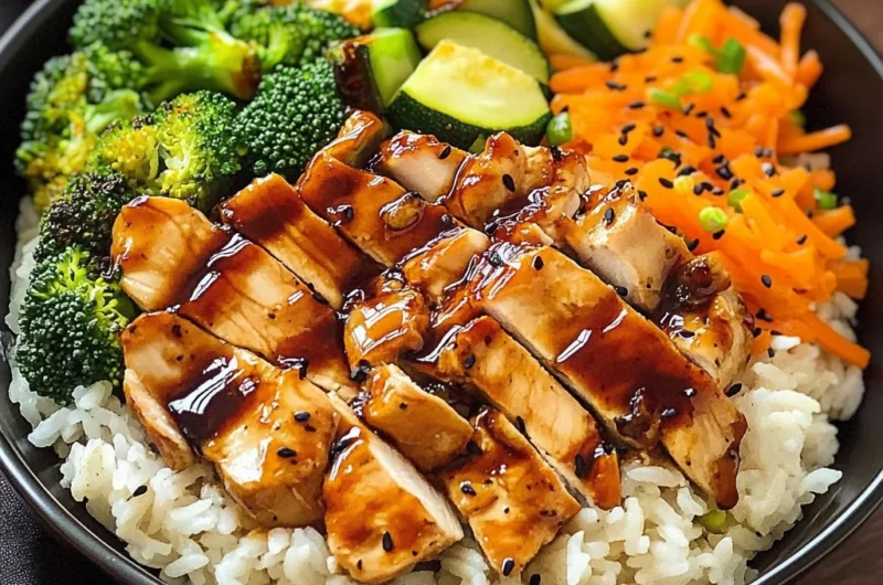 Teriyaki Grilled Chicken and Veggie Rice Bowls
