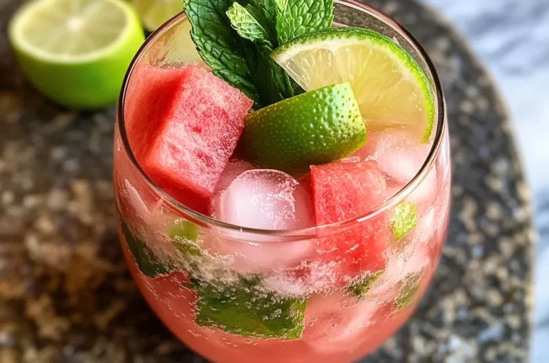 Watermelon Lime Mint Mocktails