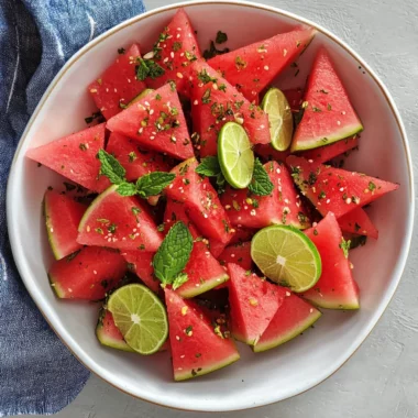 Watermelon Mint Salad with Lime Dressing