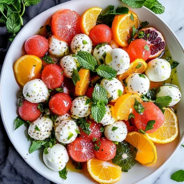 Winter Citrus Melon Caprese Salad