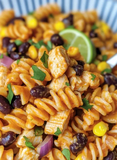 Zesty Chicken Enchilada Pasta Salad