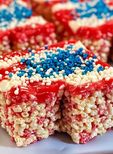 American Flag Rice Krispie Treats