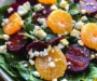 Beet Salad with Spinach and Honey-Mustard Lemon Dressing