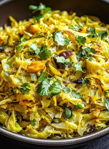 Cabbage Thoran (South Indian Cabbage Curry)