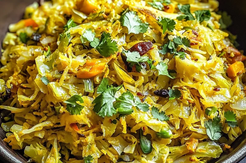 Cabbage Thoran (South Indian Cabbage Curry)