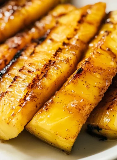 Caramelized Brown Sugar Cinnamon Grilled Pineapple