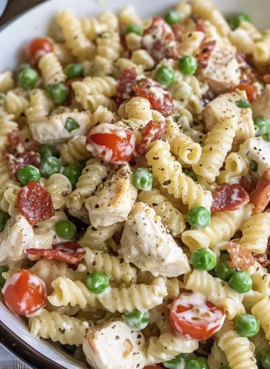 Chicken Turkey Bacon Ranch Pasta Salad