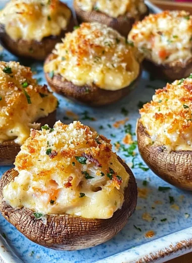 Creamy Crab Stuffed Mushrooms