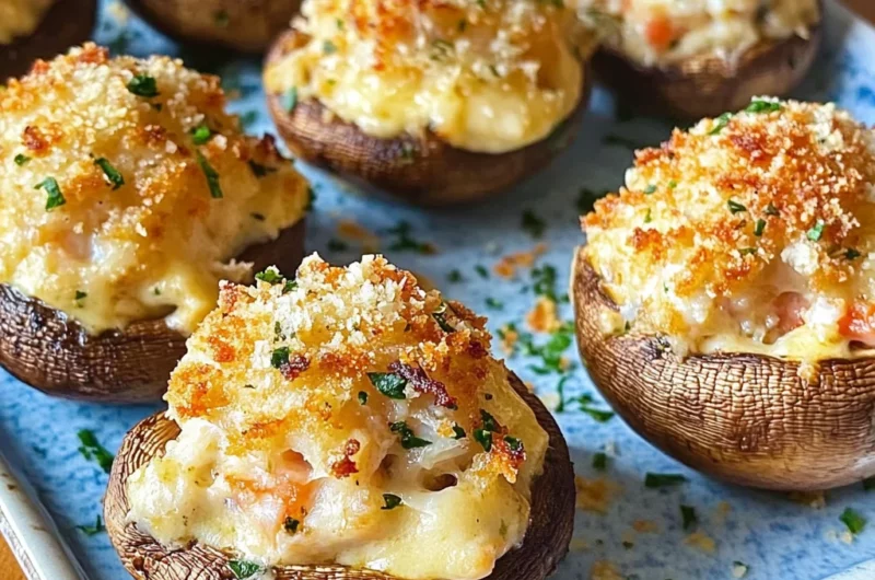 Creamy Crab Stuffed Mushrooms