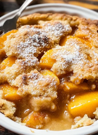 Easy Southern Peach Cobbler [with Canned Peaches]
