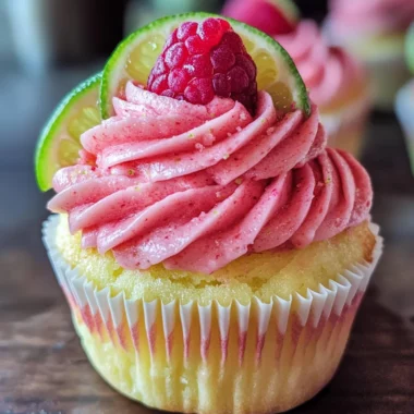 Fluffy Raspberry Lime Cupcakes