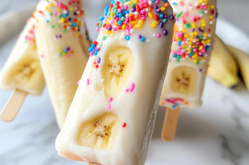Frozen Banana Yogurt Pops