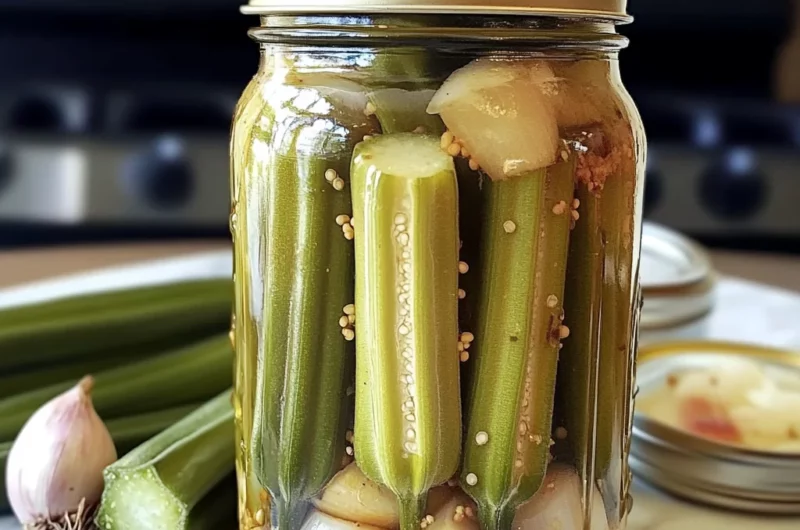 Garlic-Dill Pickled Okra (crunchy, not slimy probiotic snack!)