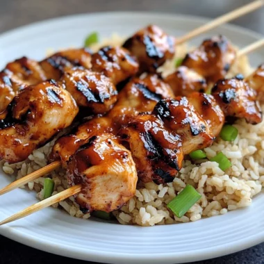 Grilled Asian Sweet and Spicy Chicken Skewers
