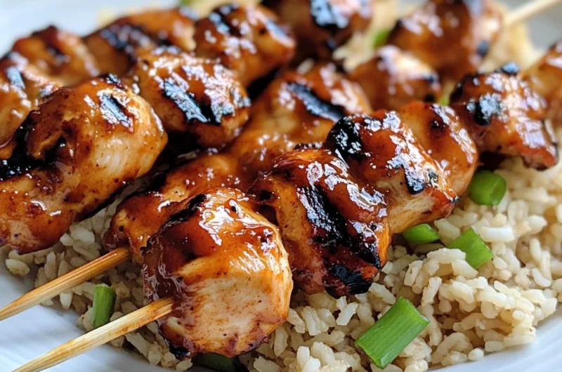 Grilled Asian Sweet and Spicy Chicken Skewers