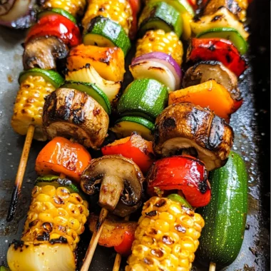 Grilled Vegetable Kabobs with Fajita Butter