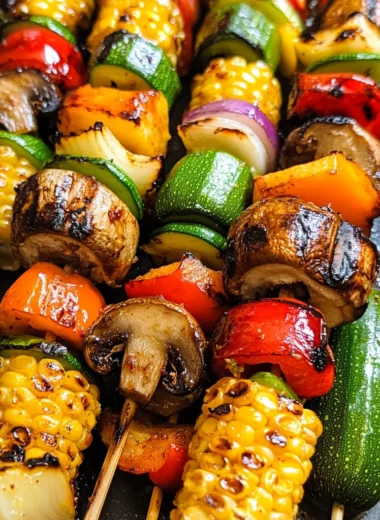 Grilled Vegetable Kabobs with Fajita Butter